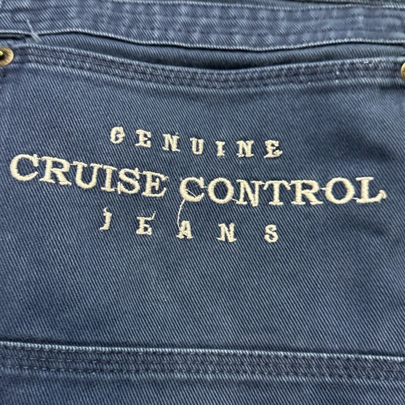 Cruise Control Jeans 32x34 Navy Blue Denim Pants Embroidered Logo Streetwear - Picture 9 of 13